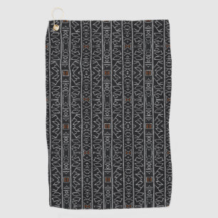 Serviette De Golf Tissu Mudcloth africain caribéen de luxe sophistiq
