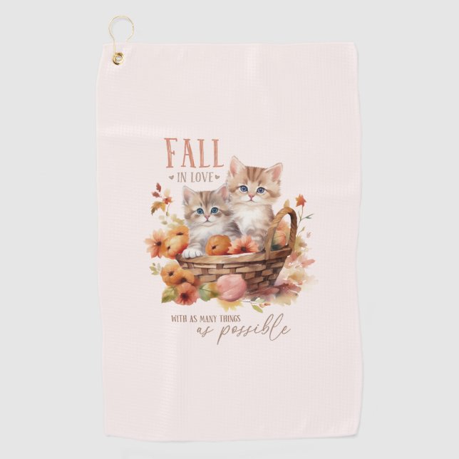 Serviette De Golf Tomber Amoureux Avec Autant De Choses (Devant)