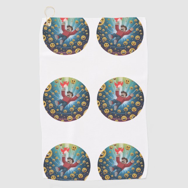 Serviette De Golf Tomber dans une bulle  (Devant)