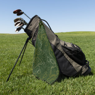 Serviette De Golf Topographie or