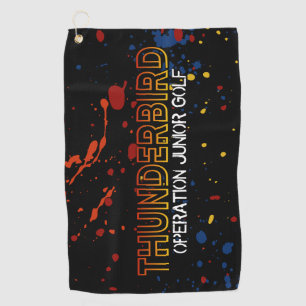 Serviette De Golf Torche Junior Golf Thunderbird - Plaque noire