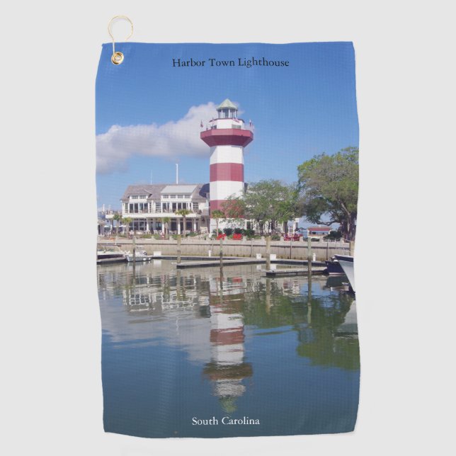 Serviette De Golf Torchon de golf Harbour Town Lighthouse (Devant)