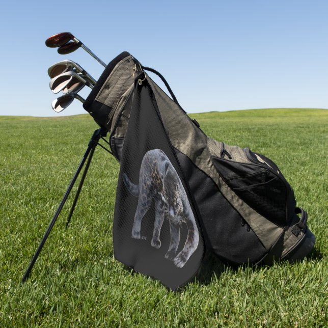 Serviette De Golf Torchon de golf noir Jaguar Diablo (Vert)