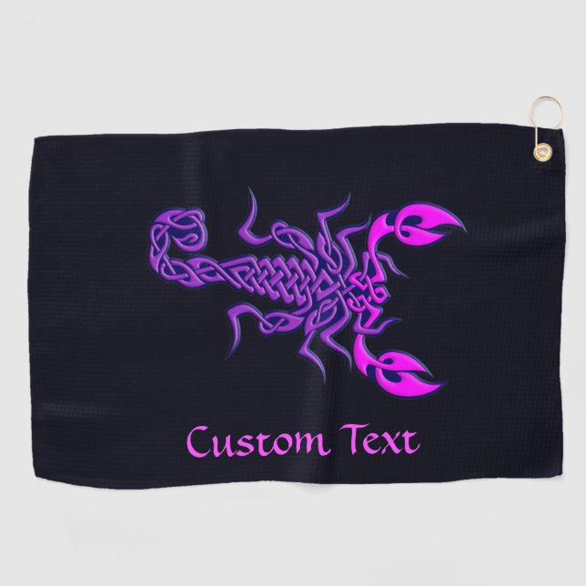 Serviette De Golf Torchon de golf violet Celtic Knot (Horizontal)