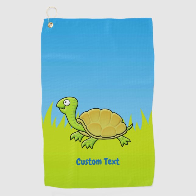 Serviette De Golf Tortue caricaturale (Devant)