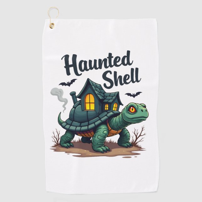 Serviette De Golf Tortue coquille hantée (Devant)