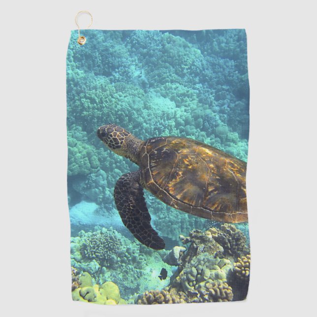 Serviette De Golf tortue de mer (Devant)