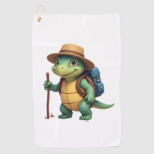 Serviette De Golf Tortue Drôle Graphique de Randonnée Camping Amateu (Devant)