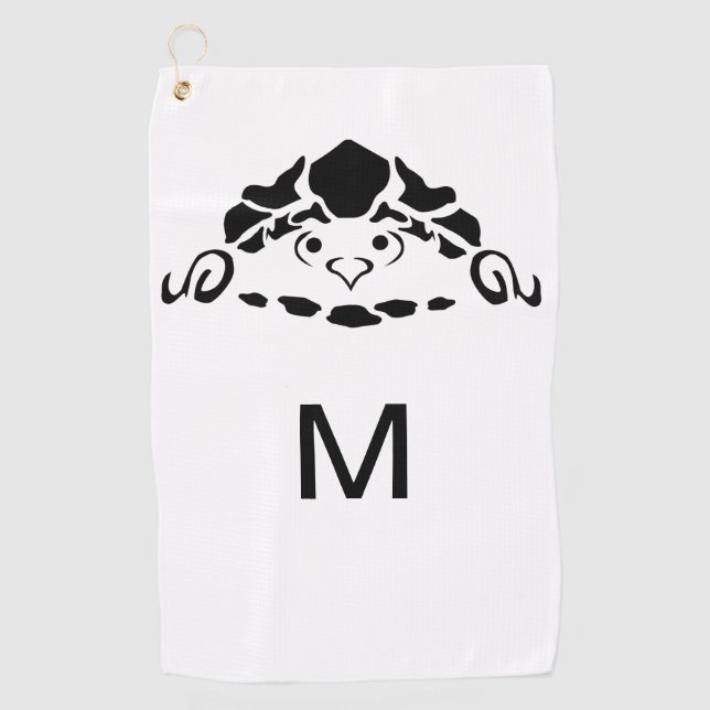 Serviette De Golf Tortue effrayée se cachant dans sa coque (Devant)