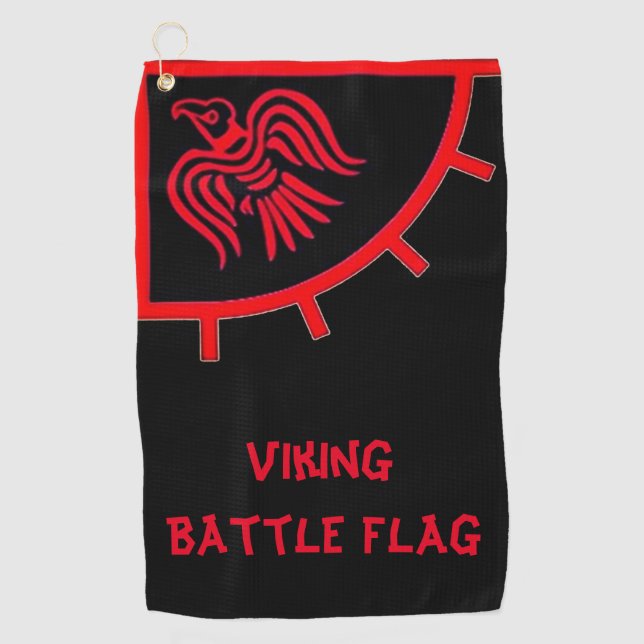 Serviette De Golf Tournée de golf Viking Battle Flag (Devant)