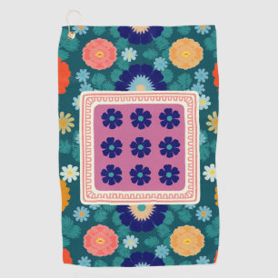 Serviette De Golf Tournesols groovy et floraisons botaniques