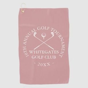 Serviette De Golf Tournoi de golf personnalisé Dusty Rose Rose