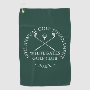 Serviette De Golf Tournoi de golf sur mesure Émeraude Vert