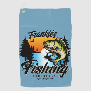 Serviette De Golf Tournoi de pêche personnalisé Poisson Pêcheur à la