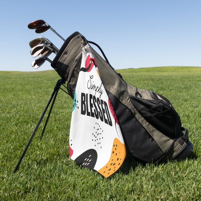 Serviette de golf tout simplement bienheureuse (Vert)