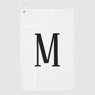 Serviette De Golf Toute lettre Couleurs noires et blanches ou do-i