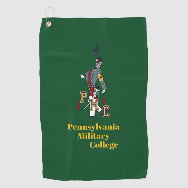 Serviette De Golf TOWEL DE GOLF (vert) avec logo de cadet Fier du PM (Devant)