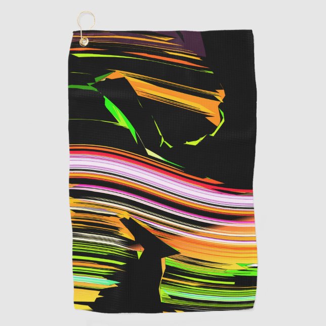 Serviette De Golf Traits de lignes (Devant)