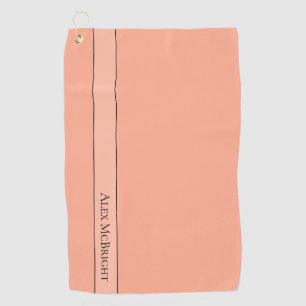 Serviette De Golf Trend Color Soft Peach Nom moderne Golf Serviette