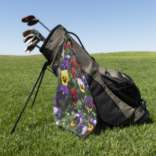 Serviette De Golf Tri Pansies colorées : Symphonie des couleurs en f
