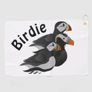 Serviette De Golf Trois Puffins Amicaux Nager