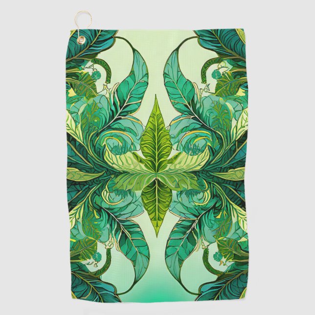 Serviette De Golf Tropical Floral (Devant)