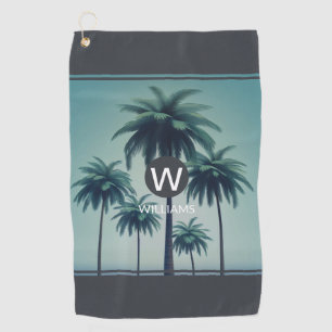 Serviette de golf Tropical Monogram