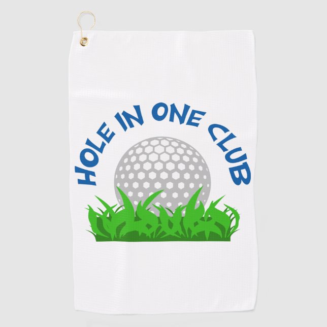 Serviette De Golf Trou Dans Un Club (Devant)
