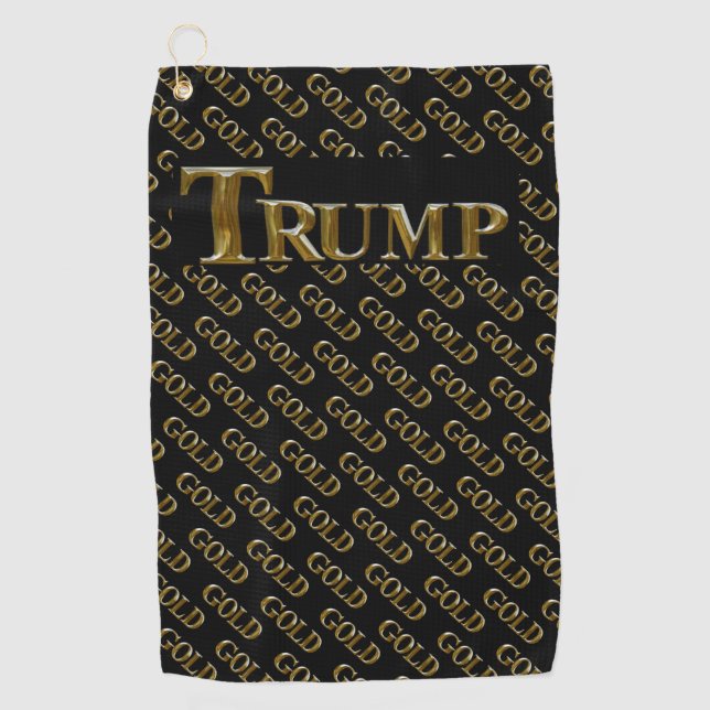 SERVIETTE DE GOLF TRUMP ÉTATS-UNIS  OR  (Devant)