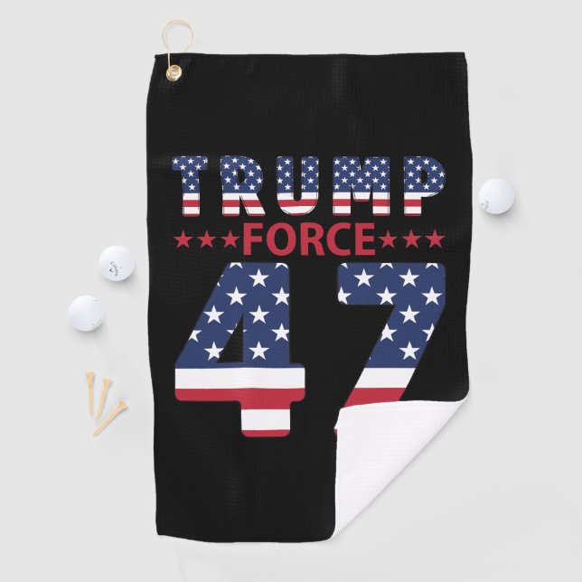 Serviette De Golf Trump Force 47 (En situation)