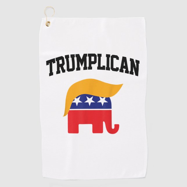 Serviette De Golf Trumplican Trump soutient (Devant)