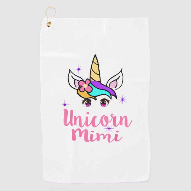 Serviette De Golf Tshirt Unicorn Mimi (Devant)