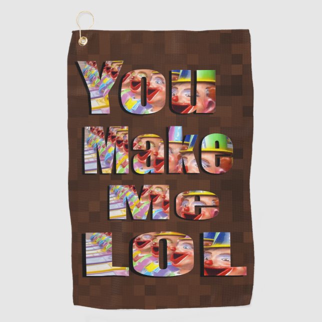 Serviette De Golf Tu Me Fais Rire Fort, (Devant)