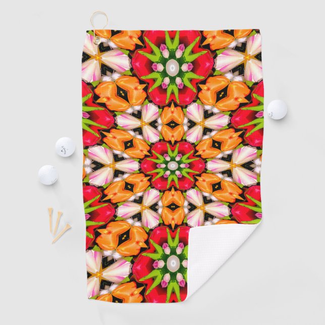 Serviette De Golf Tulips Bouquet Motif (En situation)