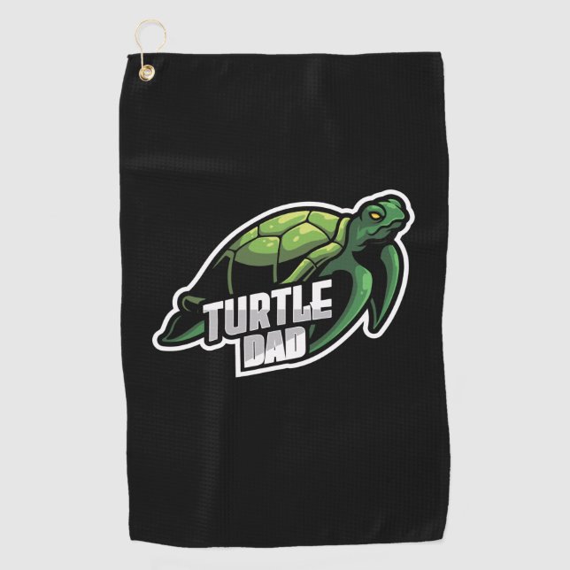 Serviette De Golf Turlte Lover | Papa de la tortue (Devant)