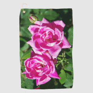 Serviette de golf Two Pink Roses