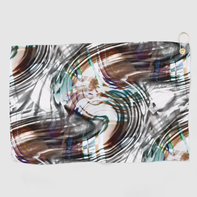 Serviette De Golf typhon Abstrait très étrange taché ou rayé (Horizontal)