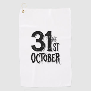 Serviette De Golf Typographie Halloween Vintage 31 octobre Design_1
