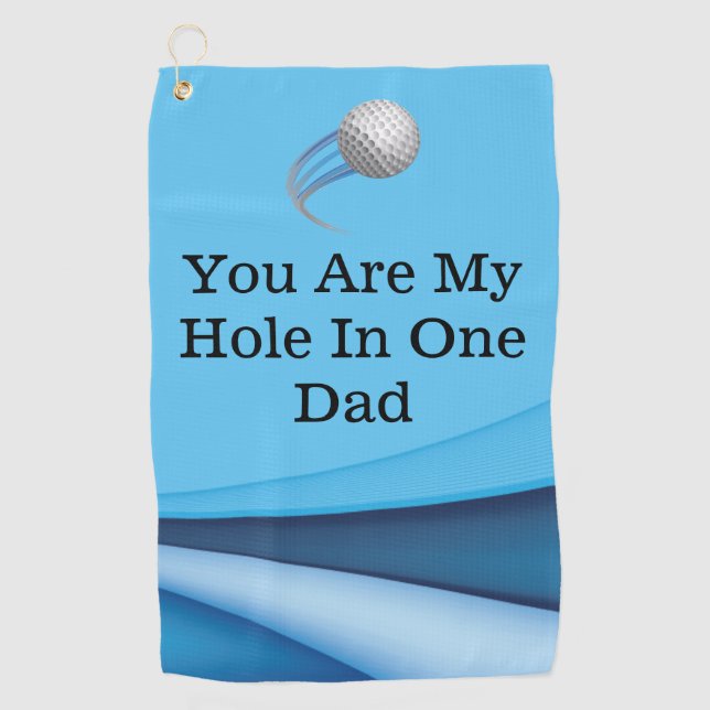 Serviette De Golf Un cadeau pour papa : Meilleur papa Golf Serviette (Devant)