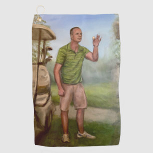 Serviette De Golf Un gars de golf freak out Golf Towel