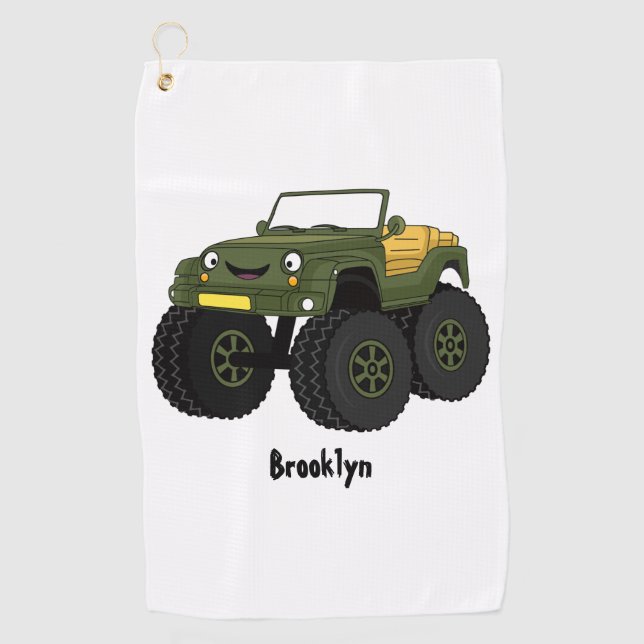 Serviette De Golf Un Green Monster truck (Devant)