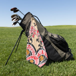 Serviette De Golf Un motif oriental complexe et animé