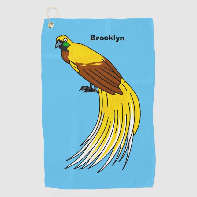 Serviette De Golf Un petit oiseau de paradis (Devant)