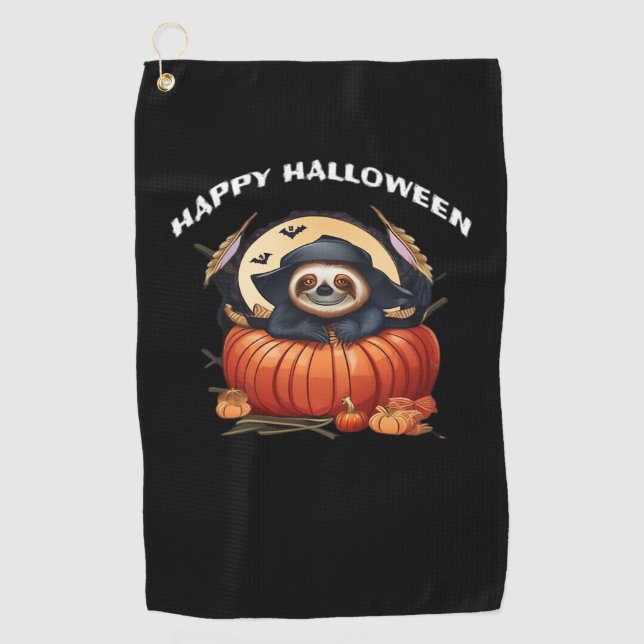 Serviette De Golf Une paresse amusante célébrant Halloween Essential (Devant)