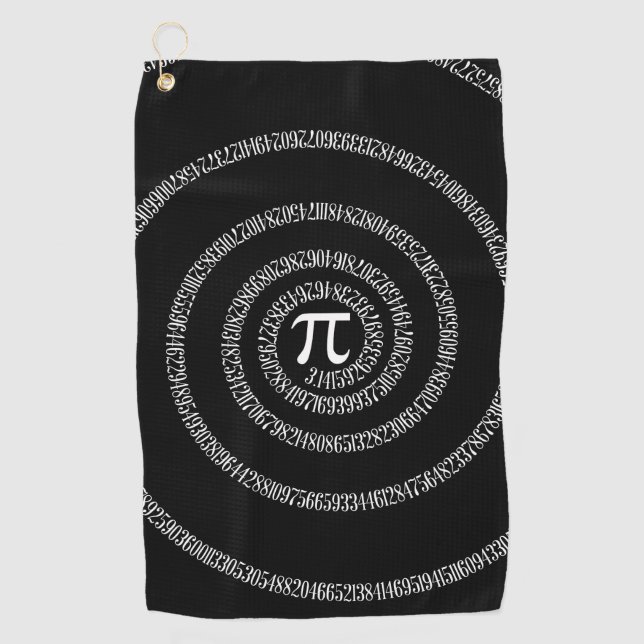 Serviette De Golf Une spirale de Pi Graphic sur une (Devant)