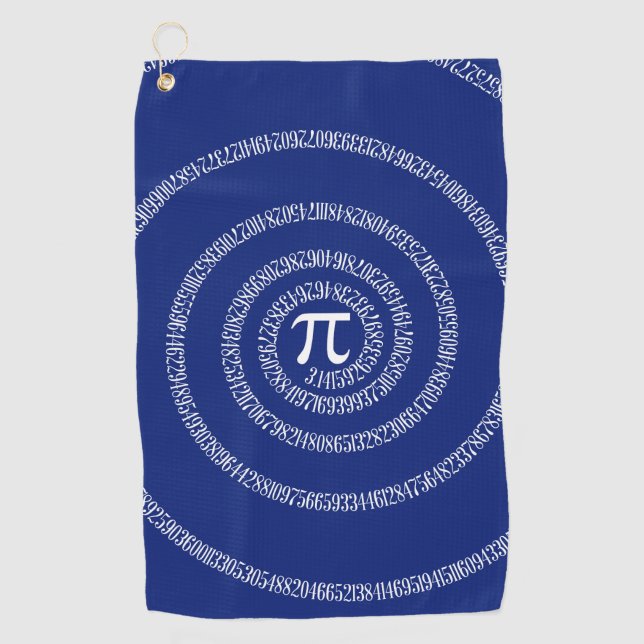 Serviette De Golf Une spirale de Pi Graphic sur une  (Devant)