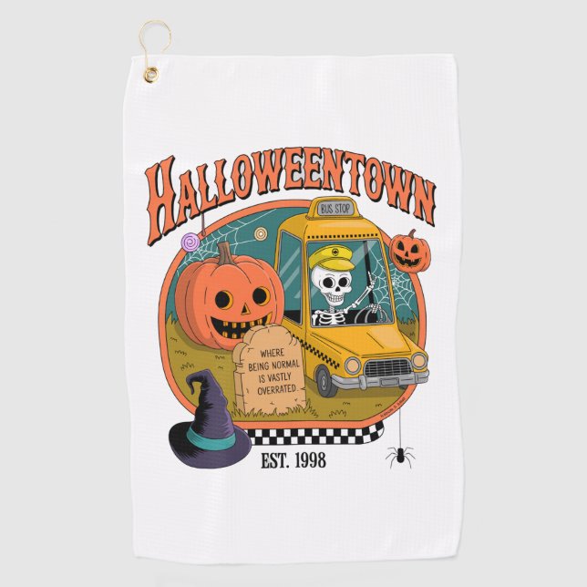 Serviette De Golf Université citrouille Halloweentown (Devant)