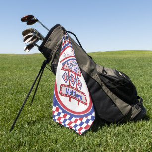Serviette De Golf USA 250 personnalisé - Marquee Rétro Patriotique