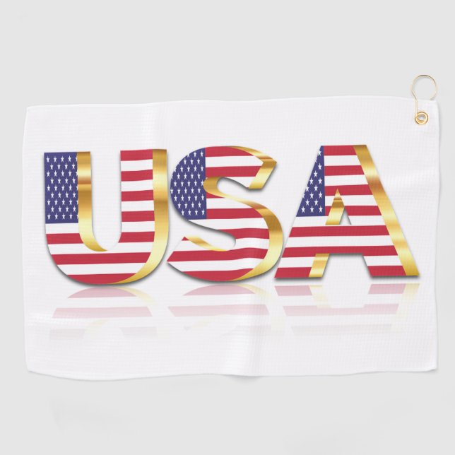 Serviette De Golf USA Flag Golf Towel (Horizontal)