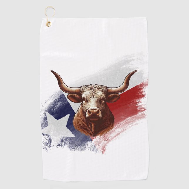 Serviette De Golf Vache longhorne du Texas (Devant)